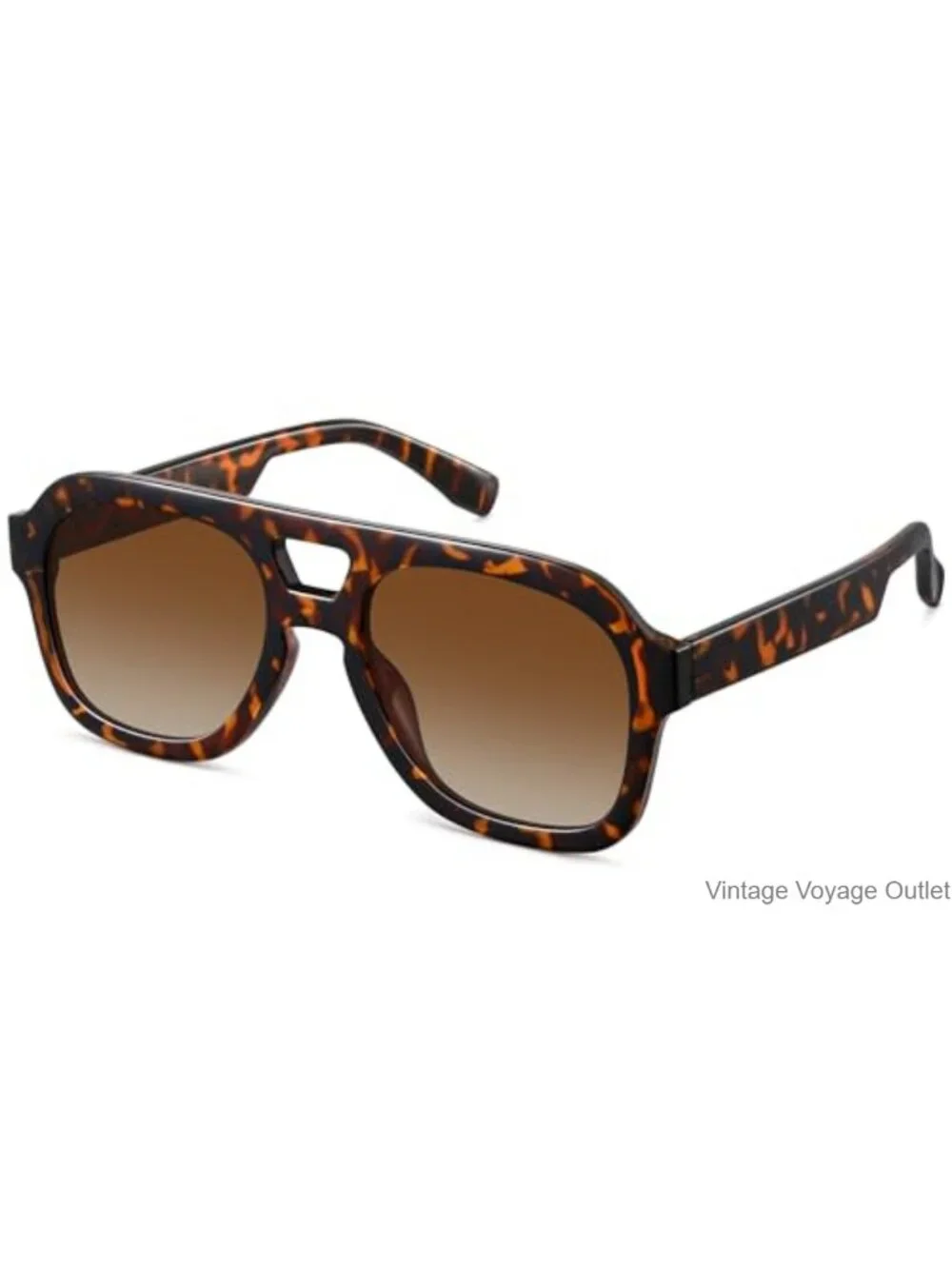 Retro 70s Chunky Square Oversized Aviator Sunglasses Lightweight Fashion